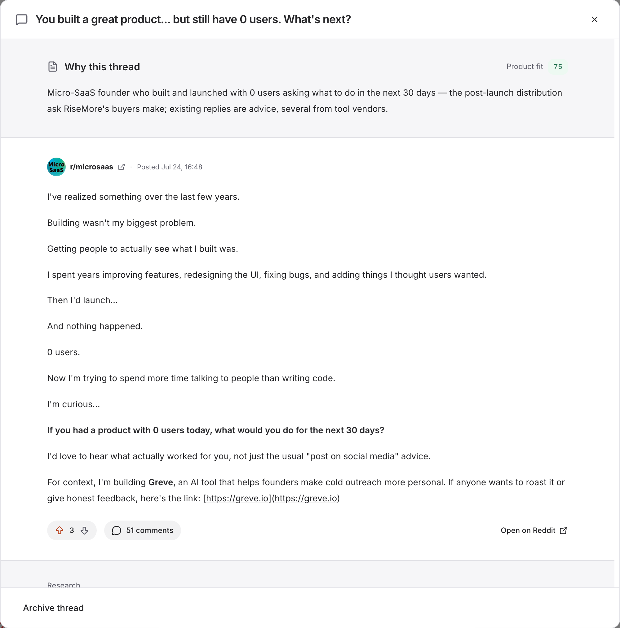 Original Reddit thread beside the explanation of its product fit